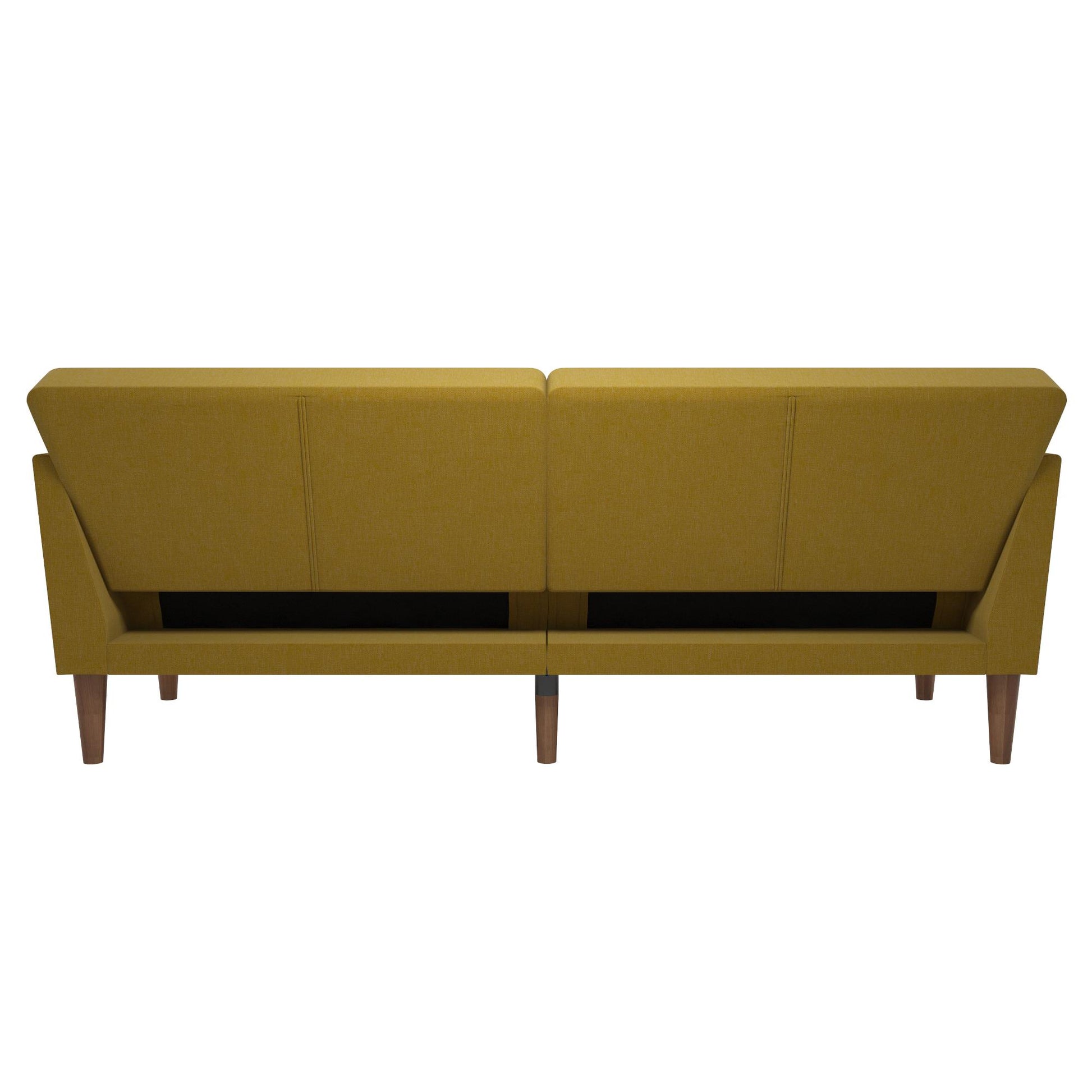 Regal Linen Upholstered Futon - Mustard