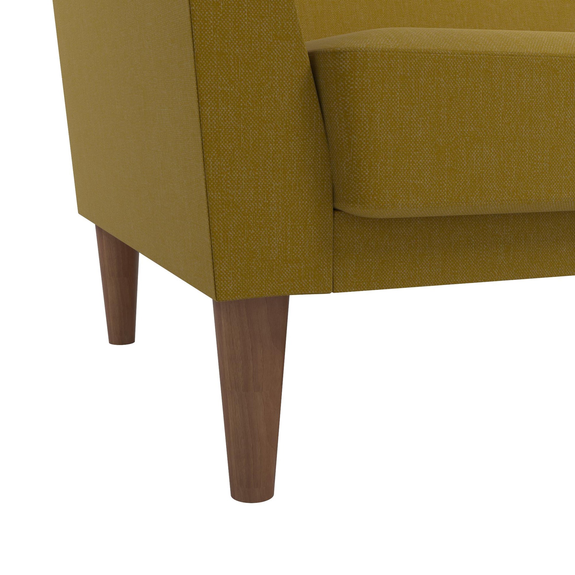 Regal Linen Upholstered Futon - Mustard