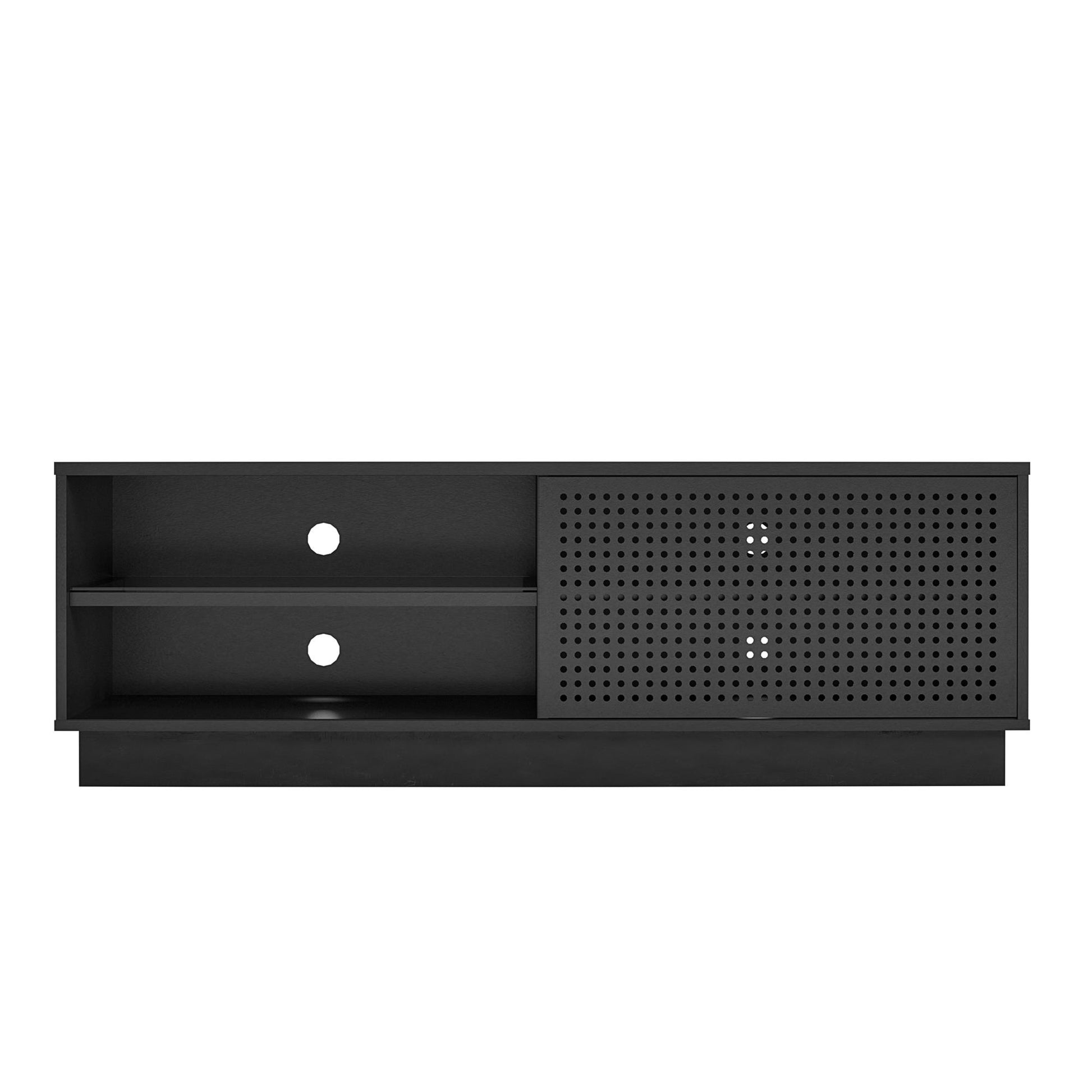 Glitch Gaming TV Stand for TVs up to 60 Inch with LED Lights - Black
