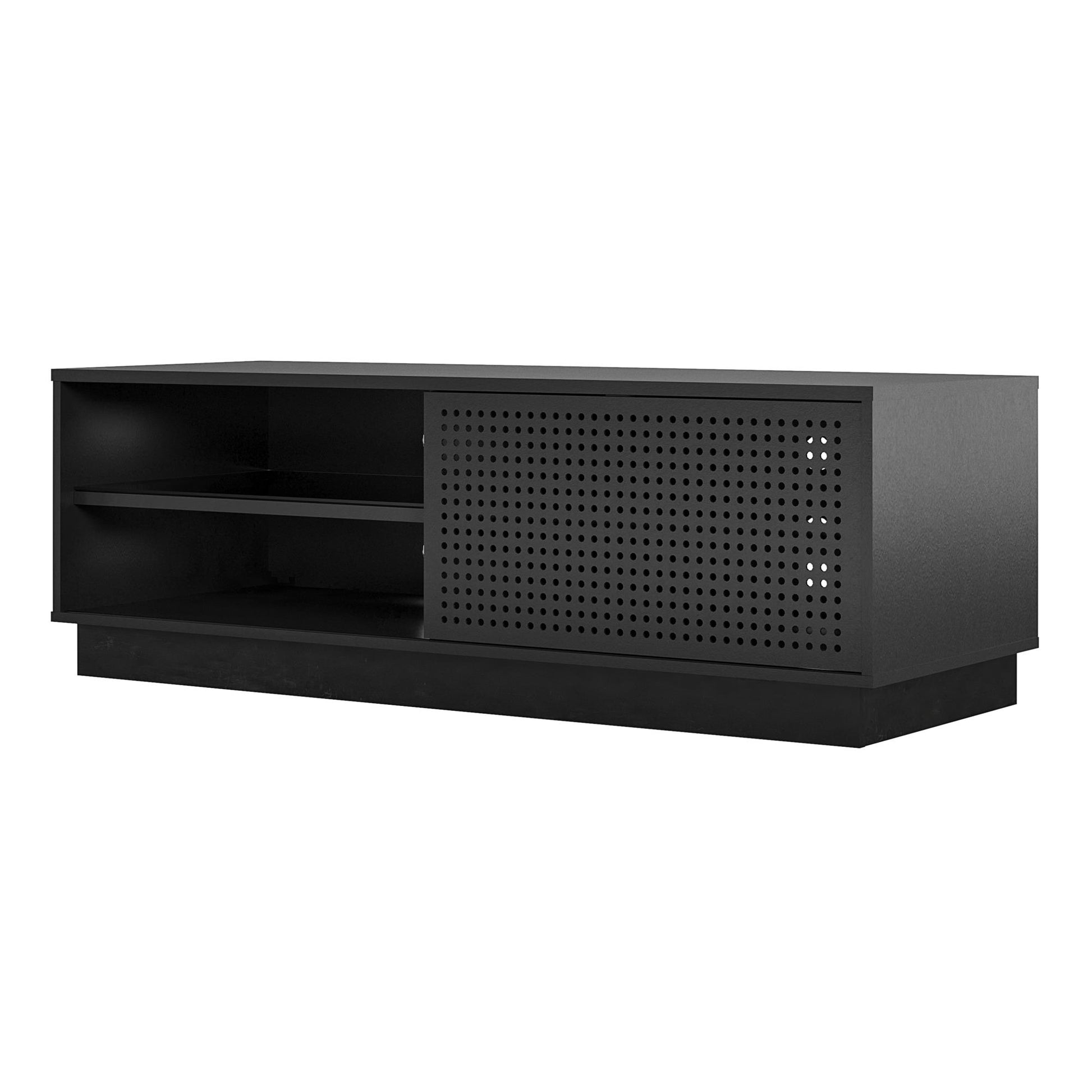 Glitch Gaming TV Stand for TVs up to 60 Inch with LED Lights - Black