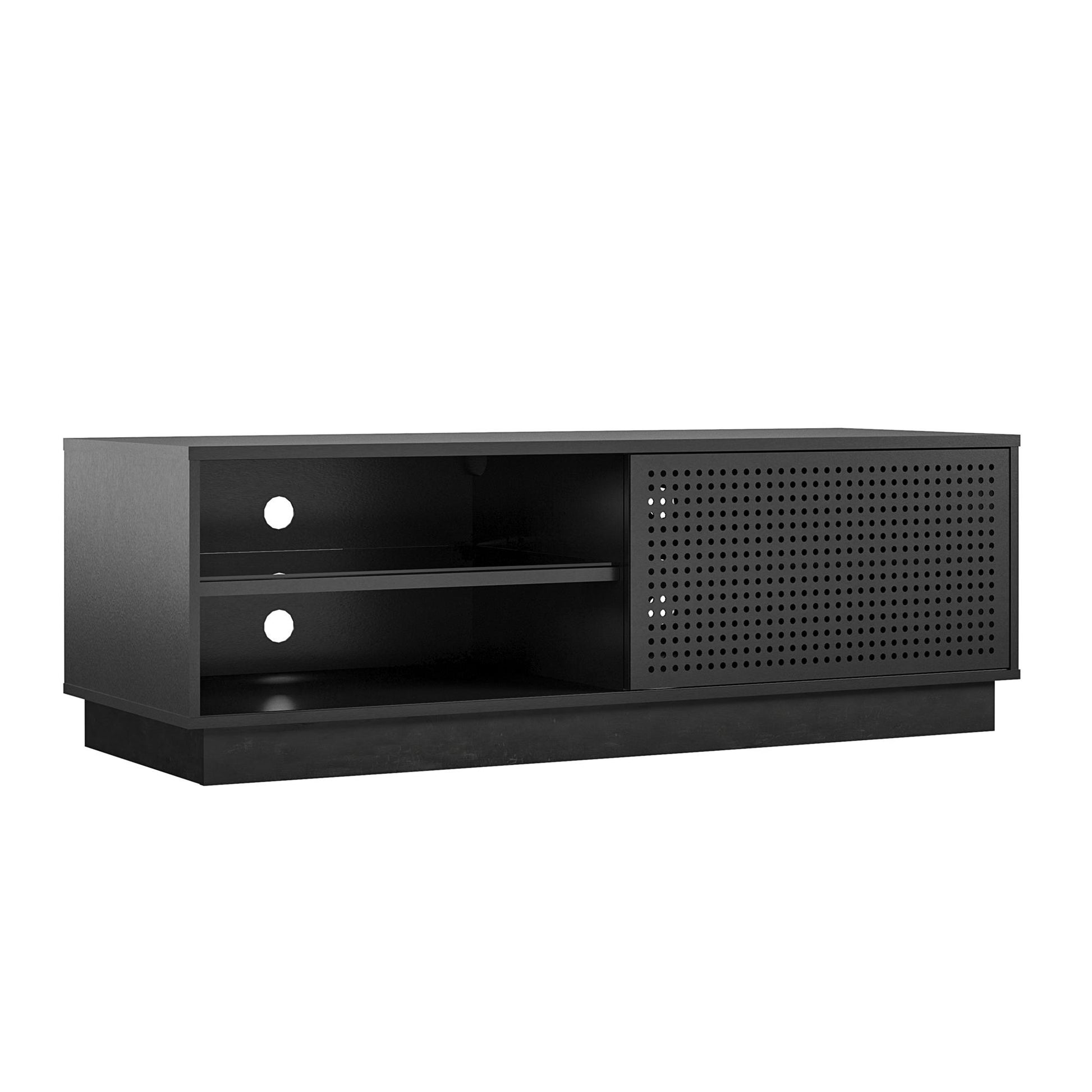Glitch Gaming TV Stand for TVs up to 60 Inch with LED Lights - Black