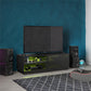 Glitch Gaming TV Stand for TVs up to 60 Inch with LED Lights - Black