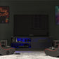 Glitch Gaming TV Stand for TVs up to 60 Inch with LED Lights - Black
