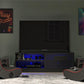 Glitch Gaming TV Stand for TVs up to 60 Inch with LED Lights - Black