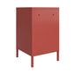 Shadwick Closed Door Metal Locker End Table with 2 Shelves - Terracotta