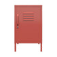 Shadwick Closed Door Metal Locker End Table with 2 Shelves - Terracotta