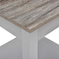 Carver Coffee Table with Bottom Magazine Storage Shelf - Gray