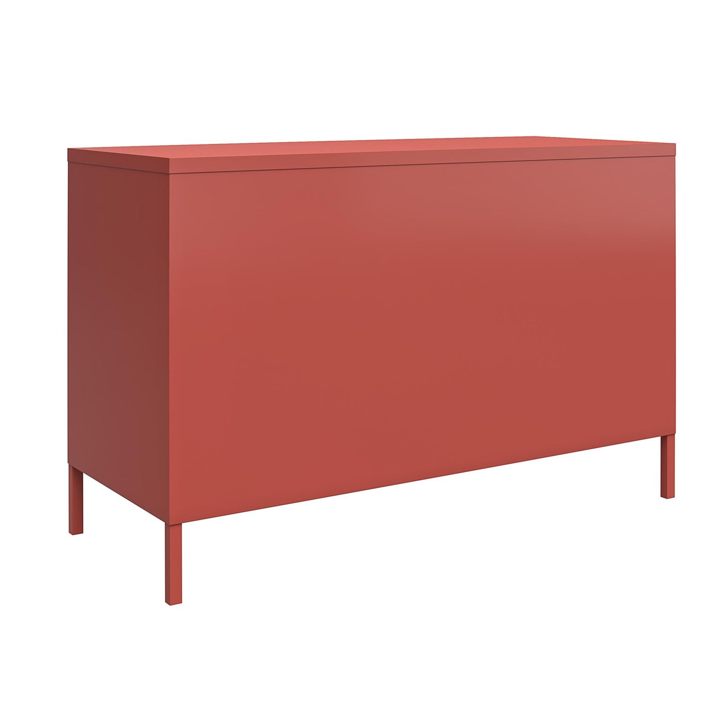 Shadwick 2 Door Metal Locker Accent Cabinet with 2 Shelves - Terracotta