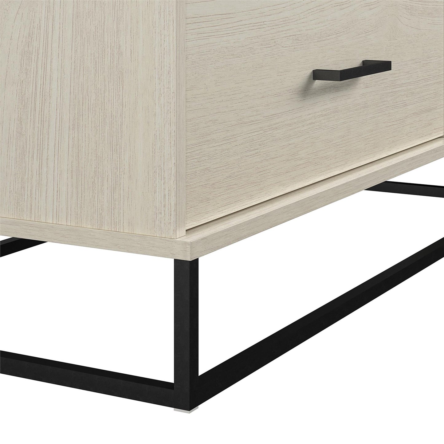 Kelly 3 in 1 Media Dresser and Desk Combo, Ivory Oak - Ivory Oak