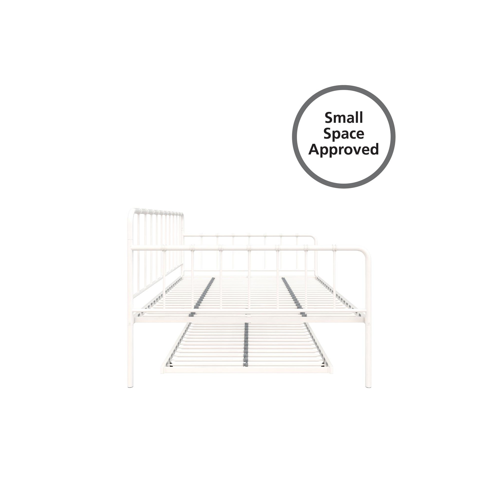 Aaron Metal Twin Daybed and Twin Trundle Set - White - Full