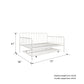 Aaron Metal Twin Daybed and Twin Trundle Set - White - Full