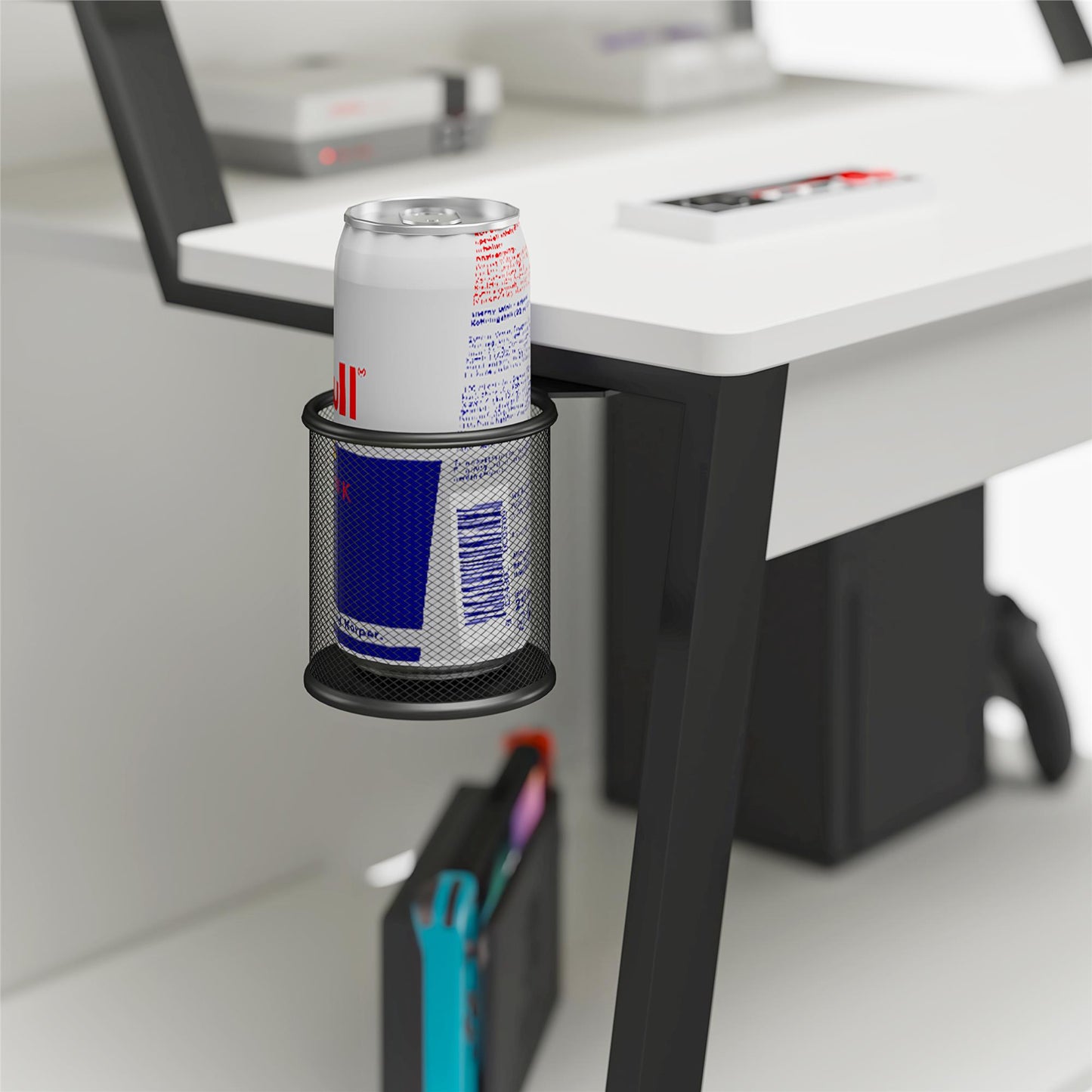 Genesis Standing Gaming Desk Arcade Stand - White