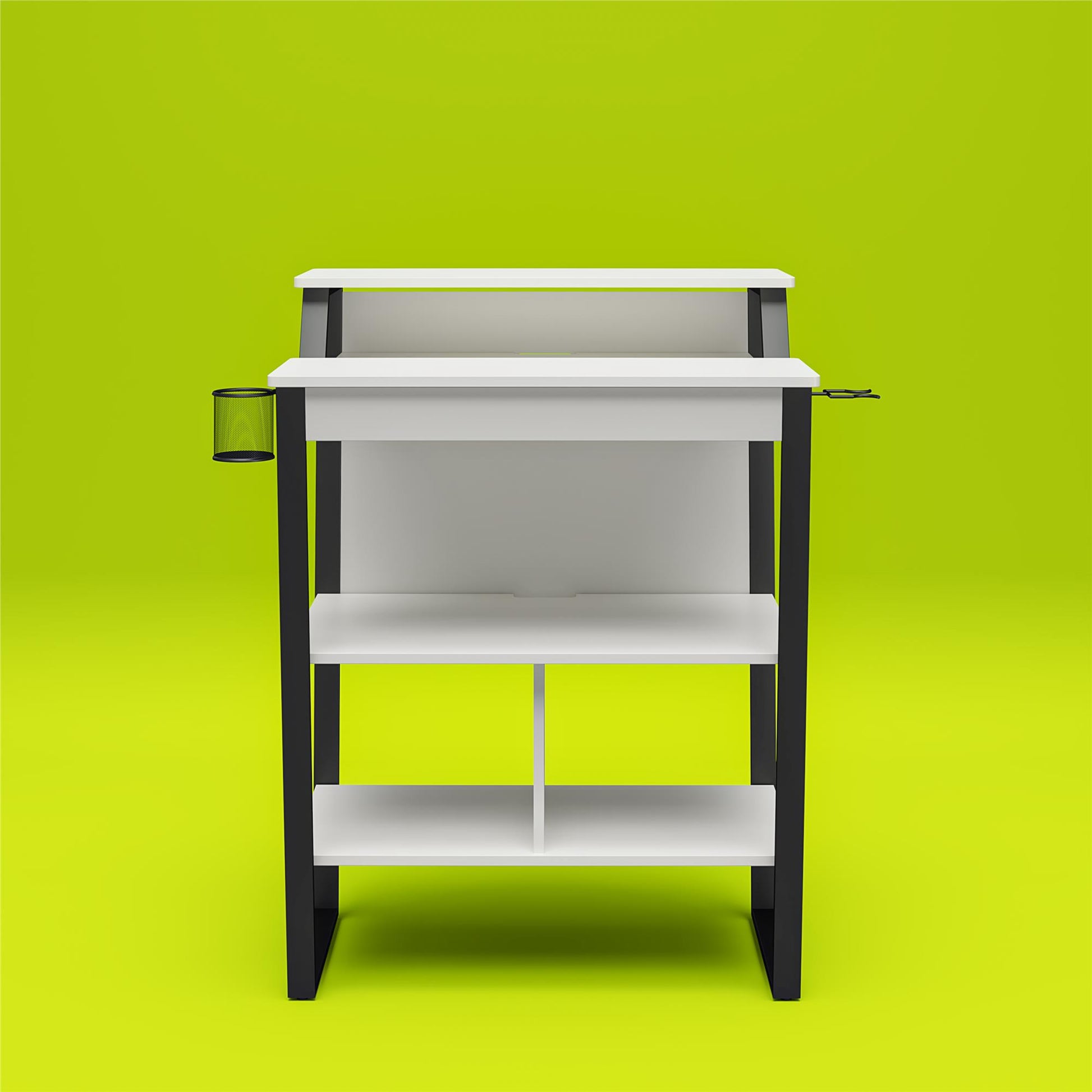 Genesis Standing Gaming Desk Arcade Stand - White