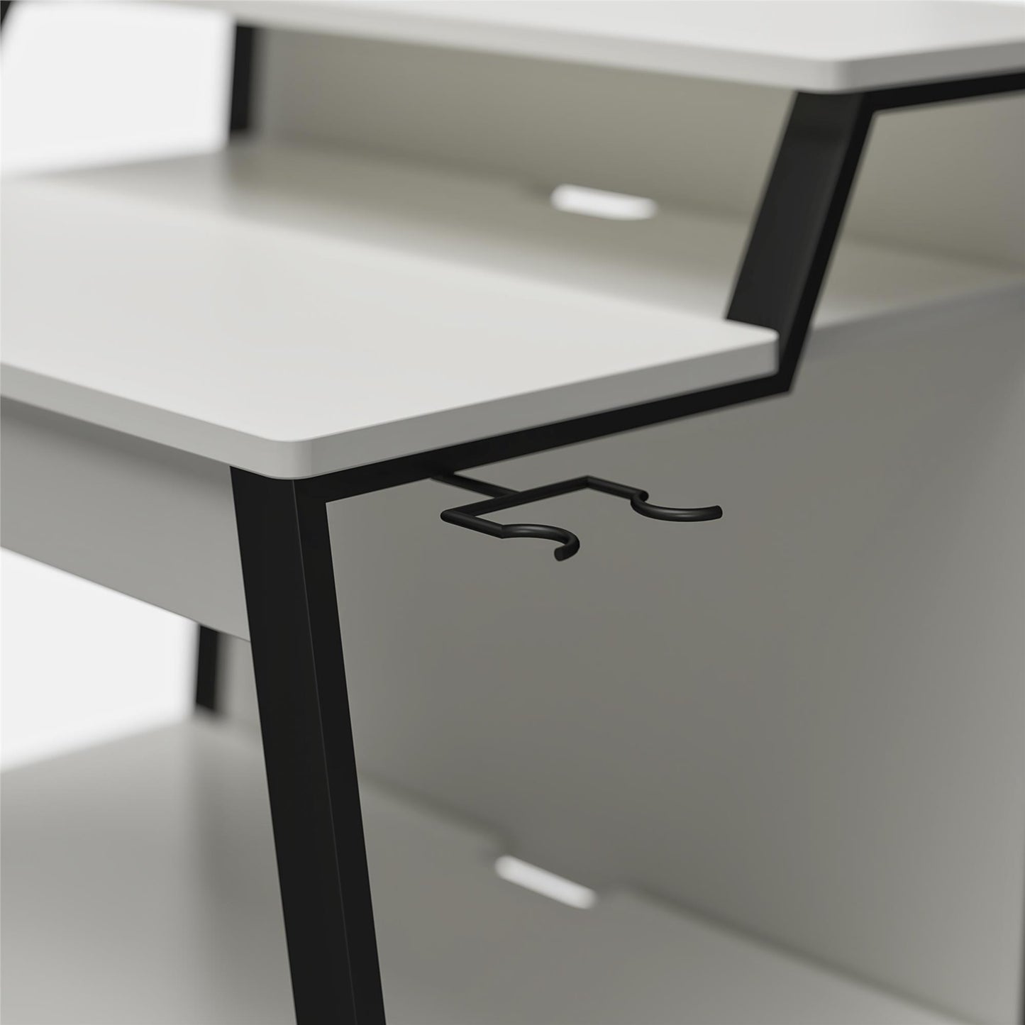 Genesis Standing Gaming Desk Arcade Stand - White