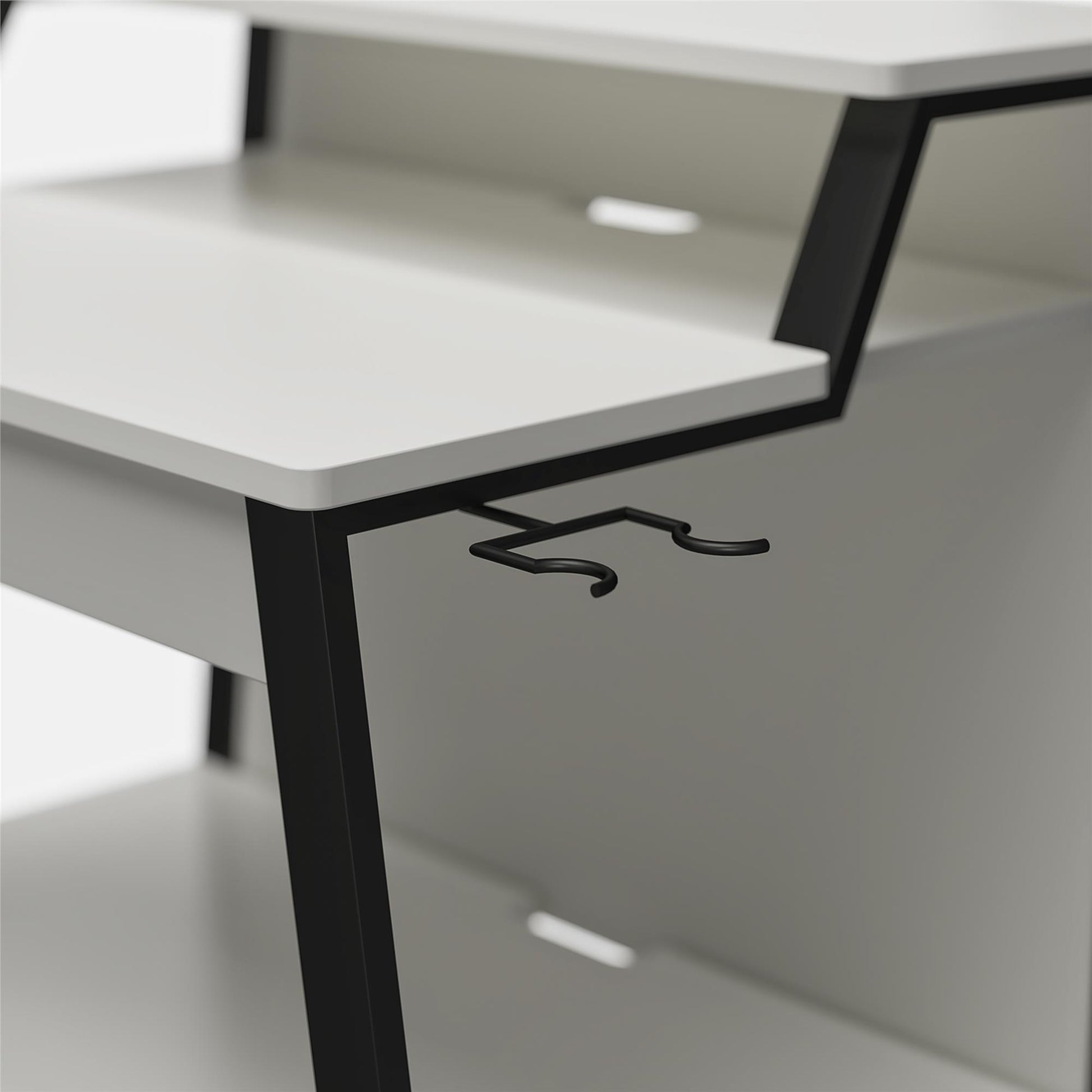 Genesis Standing Gaming Desk Arcade Stand - White