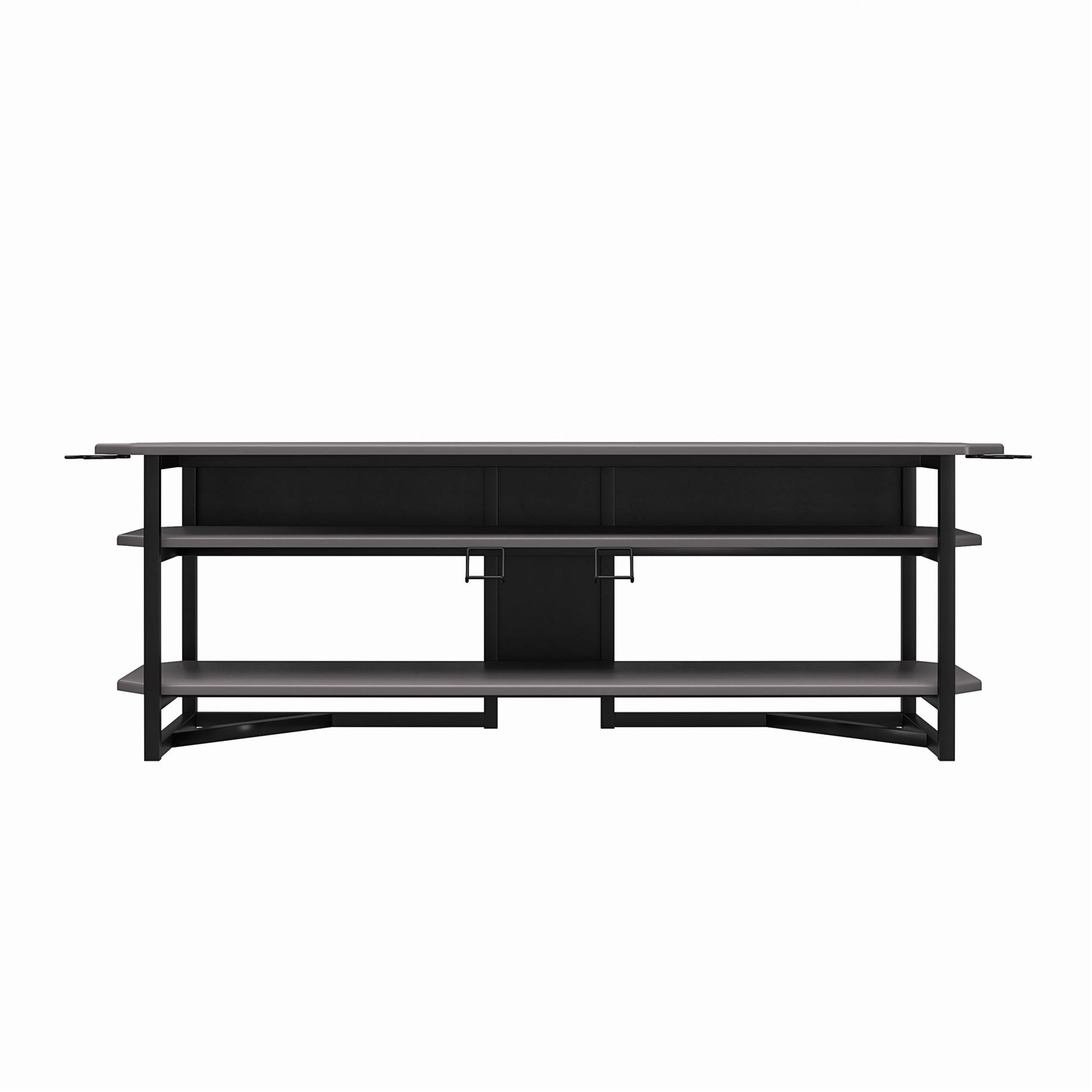 Quest Two-Tier Gaming TV Stand for TVs up to 65 Inches with Controller Holder - Gray
