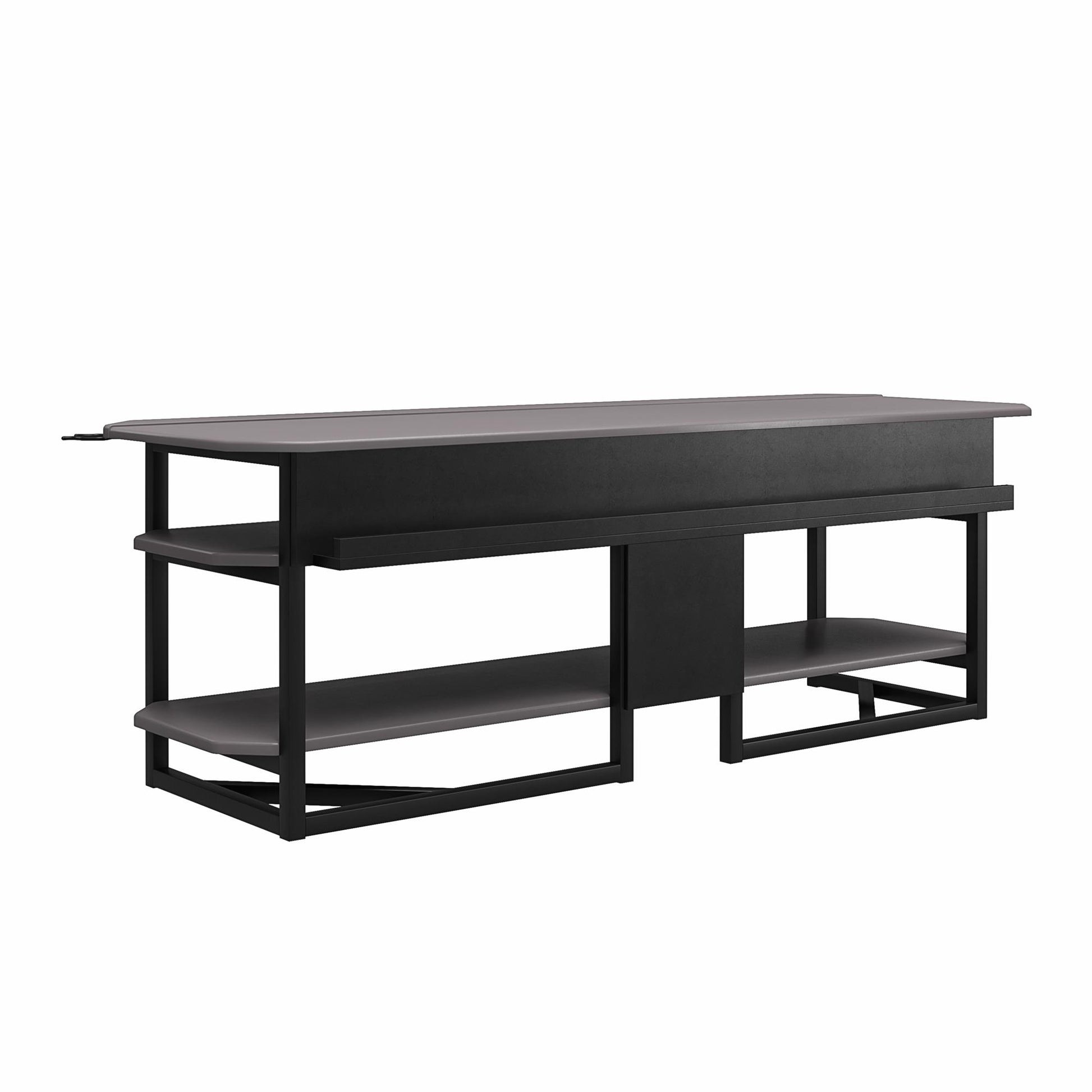 Quest Two-Tier Gaming TV Stand for TVs up to 65 Inches with Controller Holder - Gray