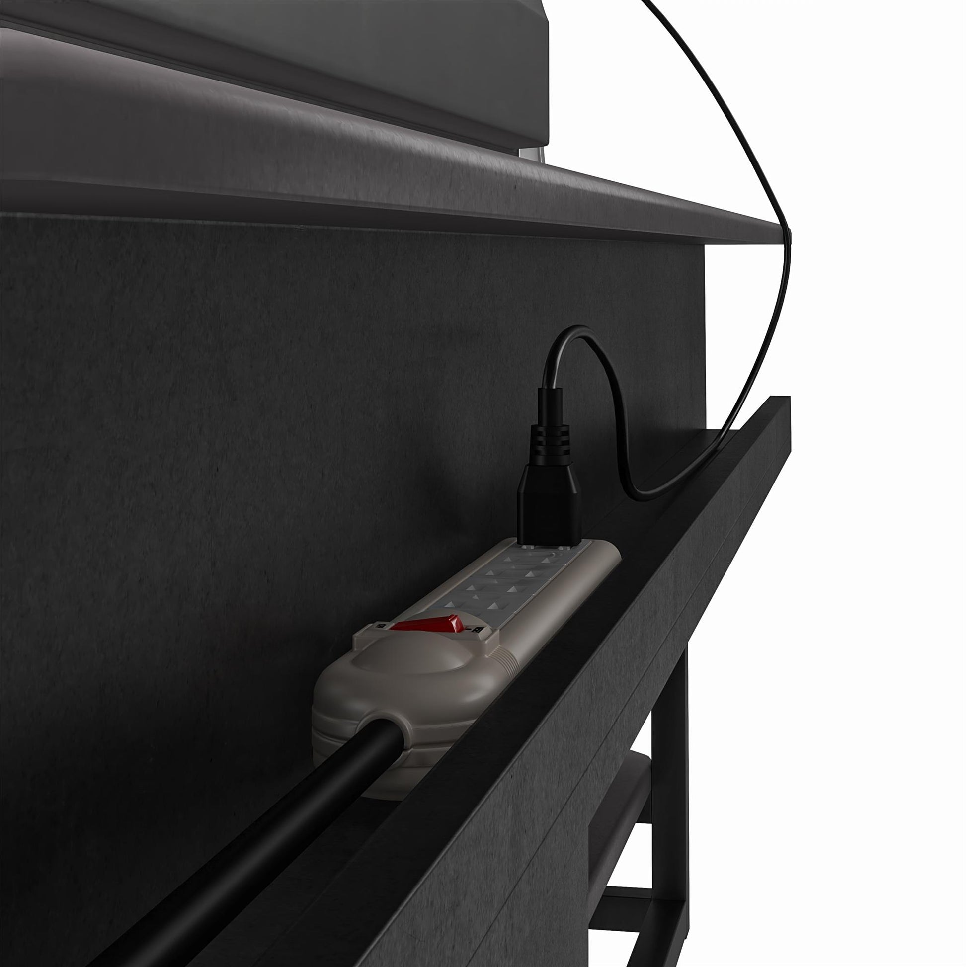 Quest Two-Tier Gaming TV Stand for TVs up to 65 Inches with Controller Holder - Gray