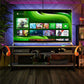 Quest Two-Tier Gaming TV Stand for TVs up to 65 Inches with Controller Holder - Gray