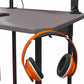 Quest Gaming Reversible L Desk with CPU Stand and Wire Management System - Gray