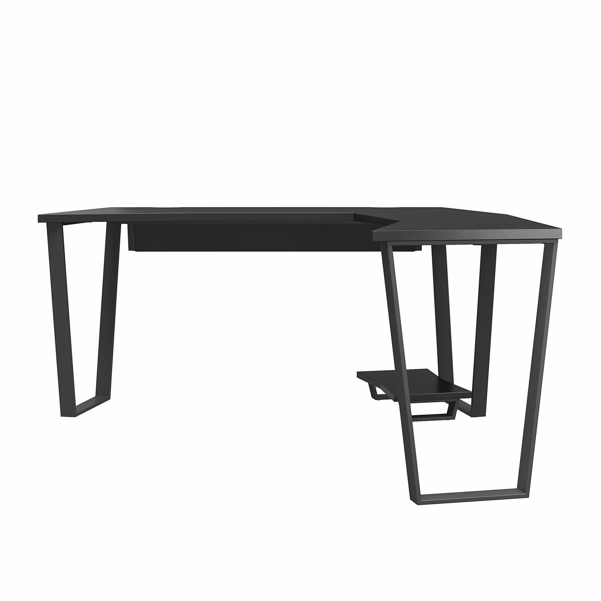 Genesis Metal Gaming L Desk with CPU Stand - Black