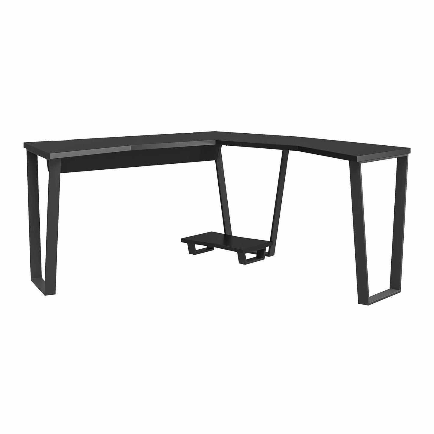 Genesis Metal Gaming L Desk with CPU Stand - Black