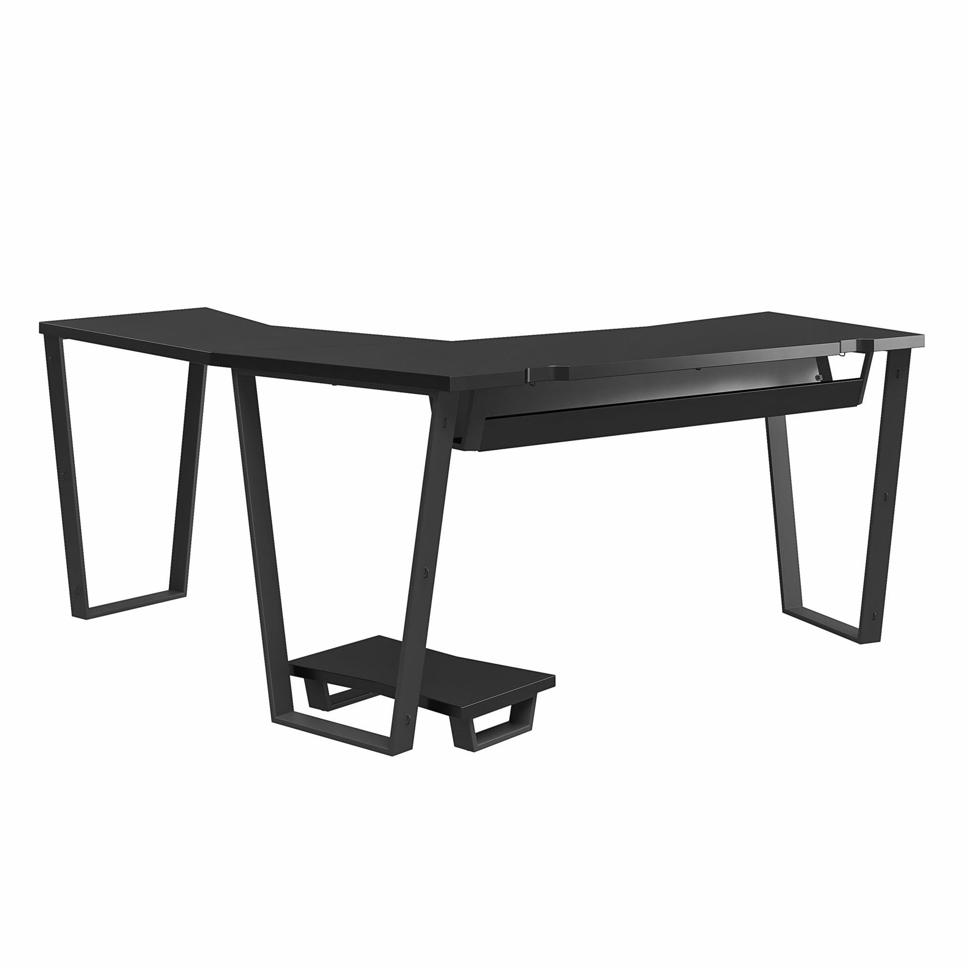 Genesis Metal Gaming L Desk with CPU Stand - Black