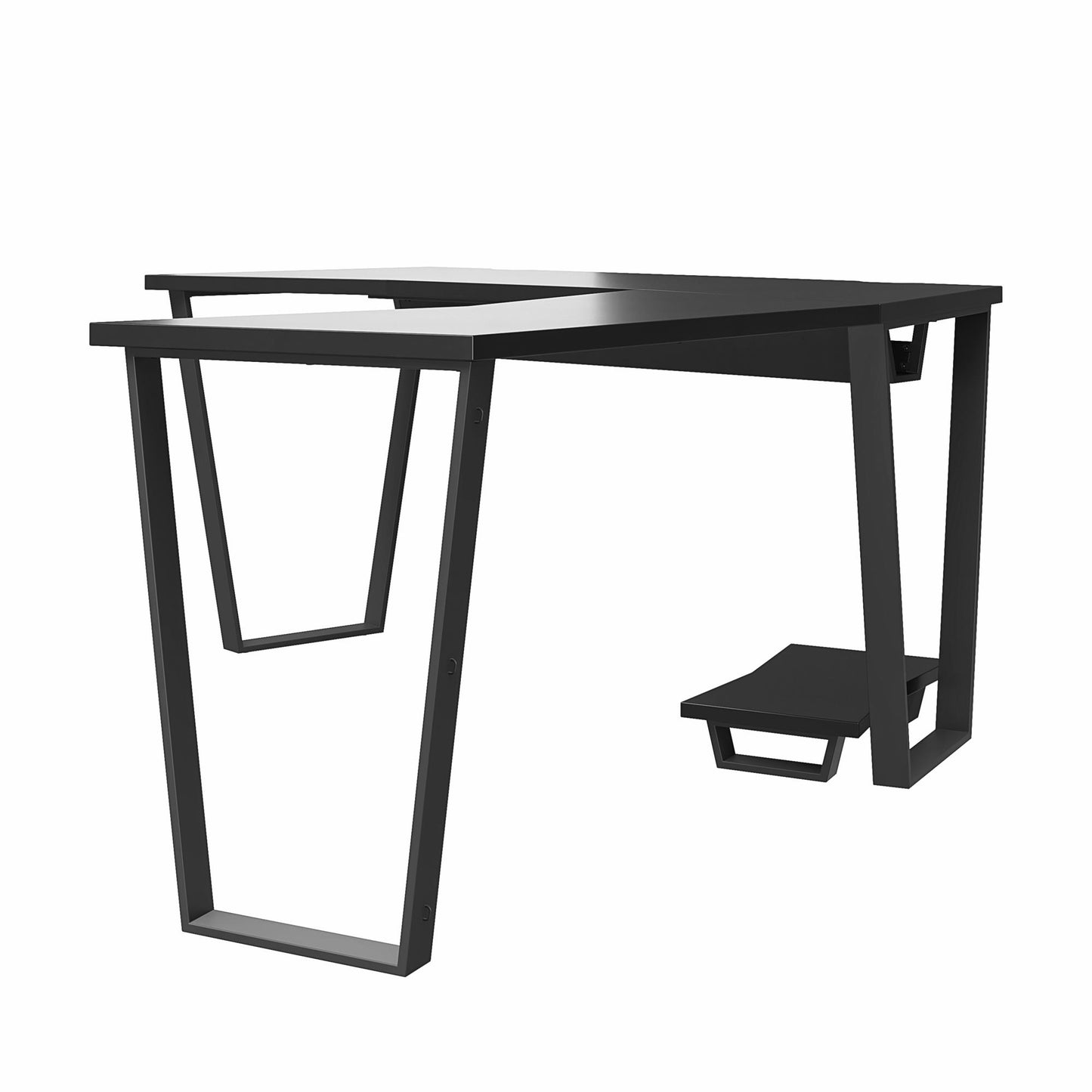 Genesis Metal Gaming L Desk with CPU Stand - Black