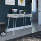 Athena Computer Desk with Storage - White marble