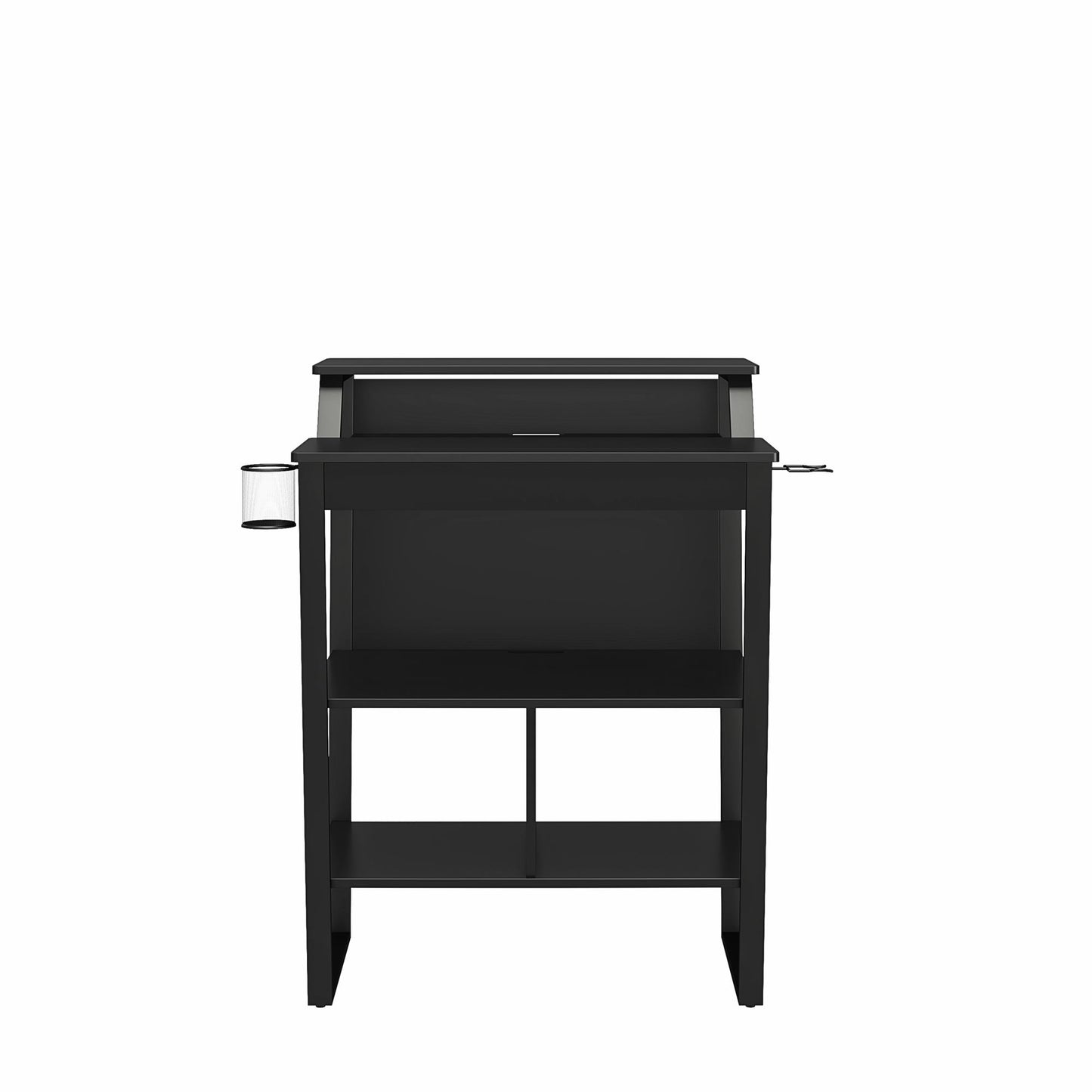 Genesis Standing Gaming Desk or Arcade Stand with LED Lights - Black