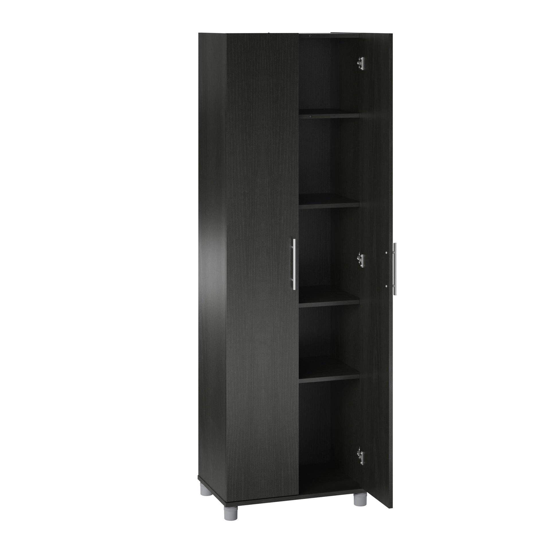 Camberly 24" Utility Storage Cabinet, Black Oak - Black Oak