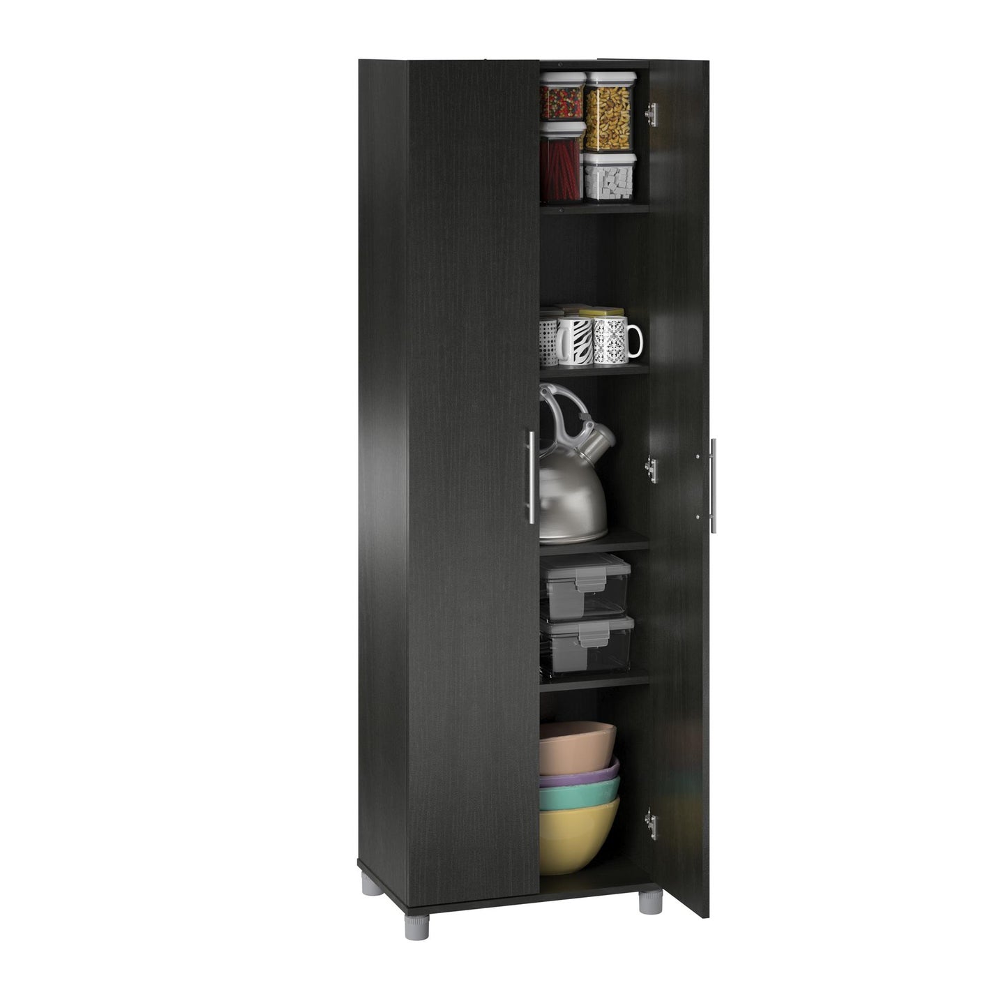 Camberly 24" Utility Storage Cabinet, Black Oak - Black Oak