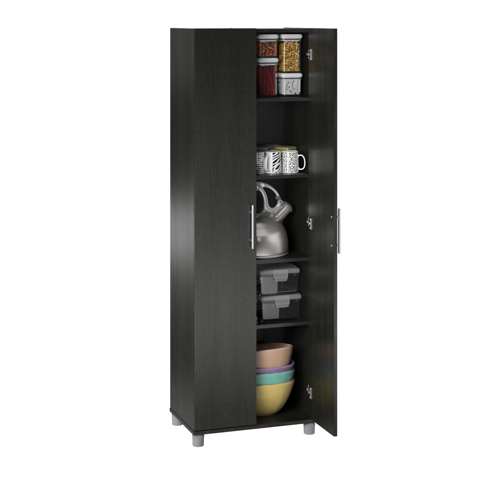 Camberly 24" Utility Storage Cabinet, Black Oak - Black Oak