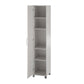 Camberly 16" Utility Storage Cabinet, Ivory Oak - Ivory Oak