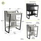 Genesis Standing Gaming Desk or Arcade Stand with LED Lights - Black
