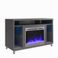 Lumina Fireplace TV Stand for TVs up to 48 Inch with 7 Color LED Lights - Graphite Grey - 46”-50”