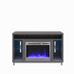 Lumina Fireplace TV Stand for TVs up to 48 Inch with 7 Color LED Lights - Graphite Grey - 46”-50”