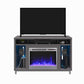 Lumina Fireplace TV Stand for TVs up to 48 Inch with 7 Color LED Lights - Graphite Grey - 46”-50”
