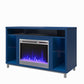Lumina Fireplace TV Stand for TVs up to 48 Inch with 7 Color LED Lights - Navy - 46”-50”