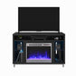 Lumina Fireplace TV Stand for TVs up to 48 Inch with 7 Color LED Lights - Black Oak - 46”-50”