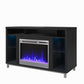 Lumina Fireplace TV Stand for TVs up to 48 Inch with 7 Color LED Lights - Black Oak - 46”-50”