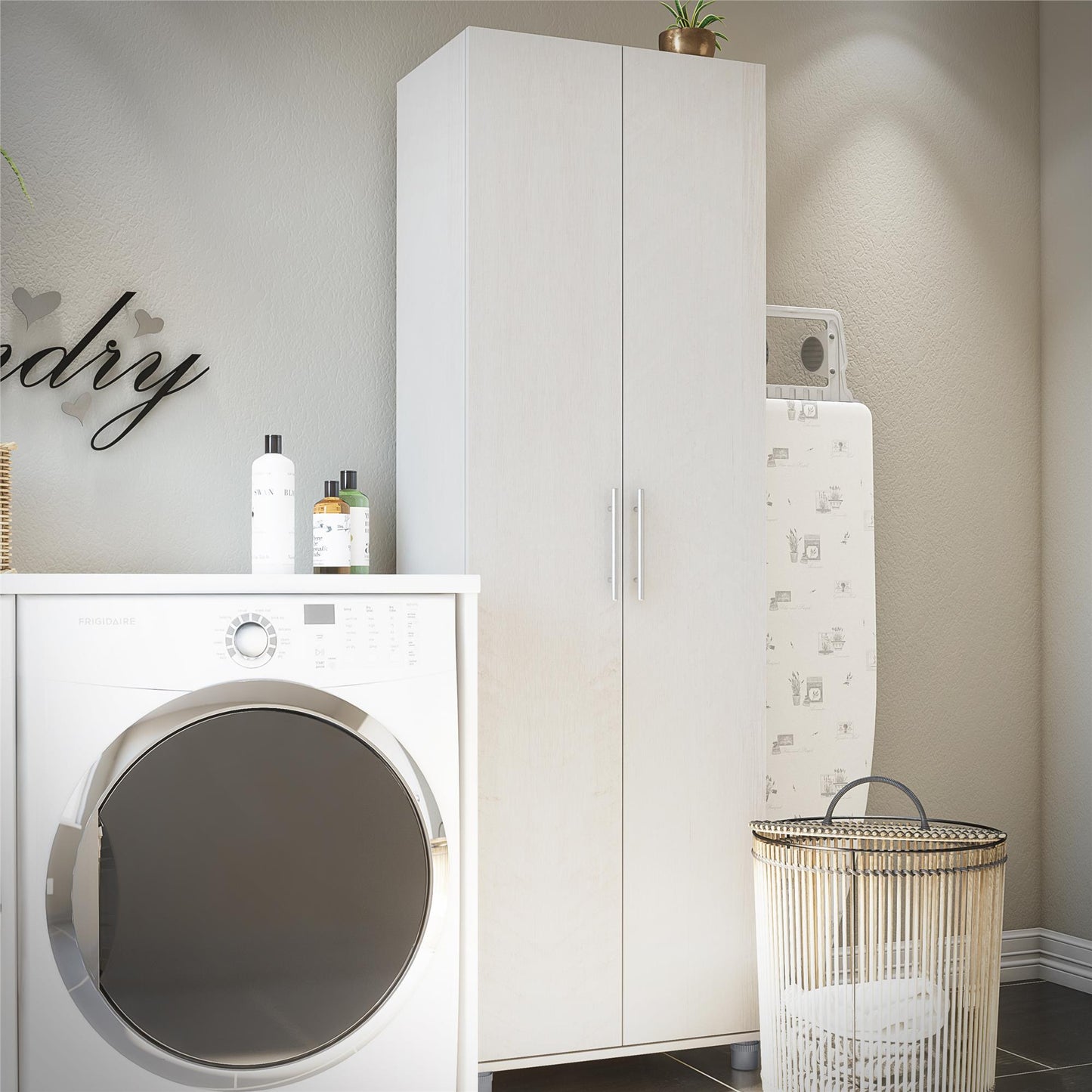 Camberly 24" Utility Storage Cabinet - Ivory Oak