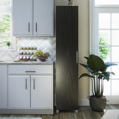 Camberly 16" Utility Storage Cabinet, Black Oak - Black Oak