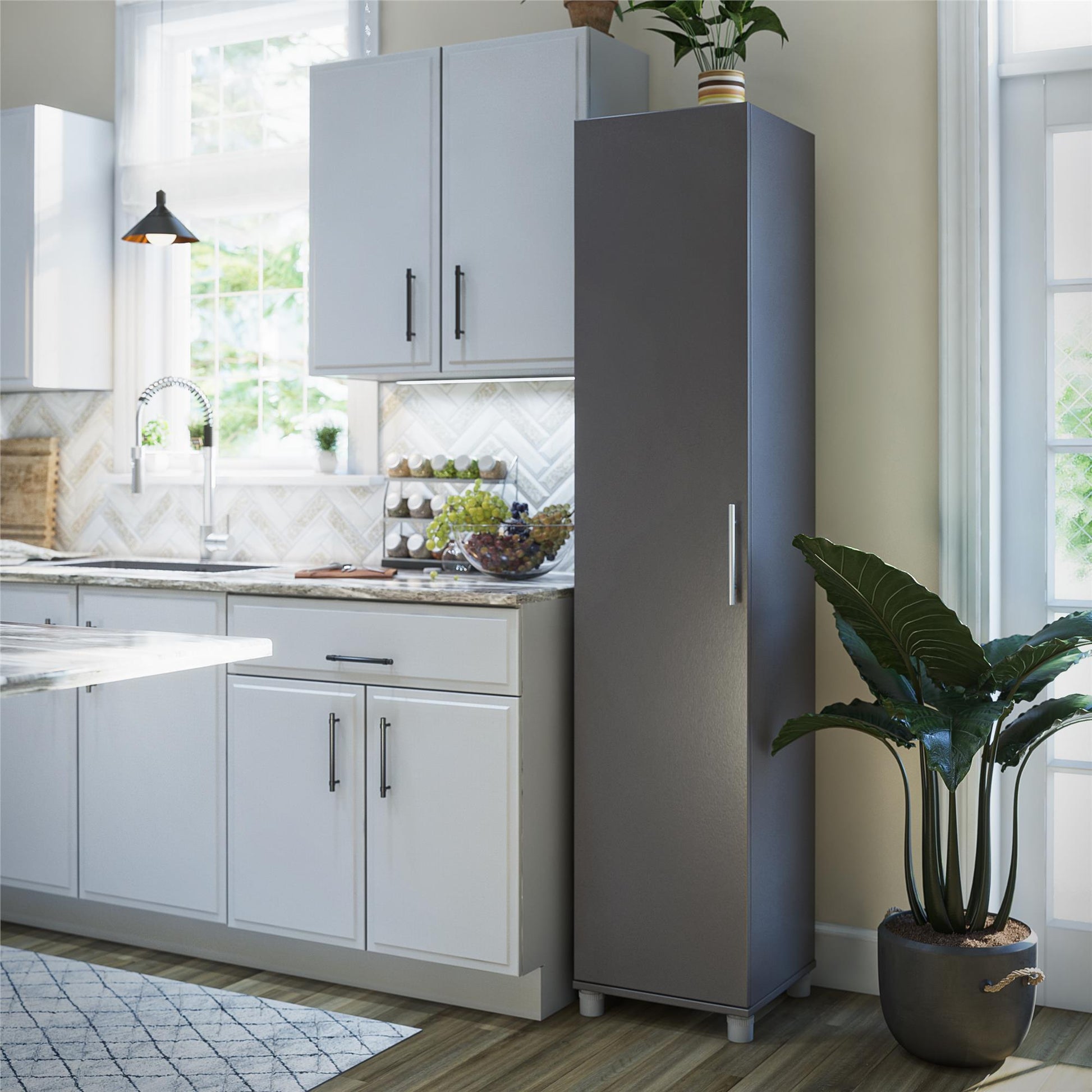 Camberly 16" Utility Storage Cabinet, Graphite Gray - Graphite Grey