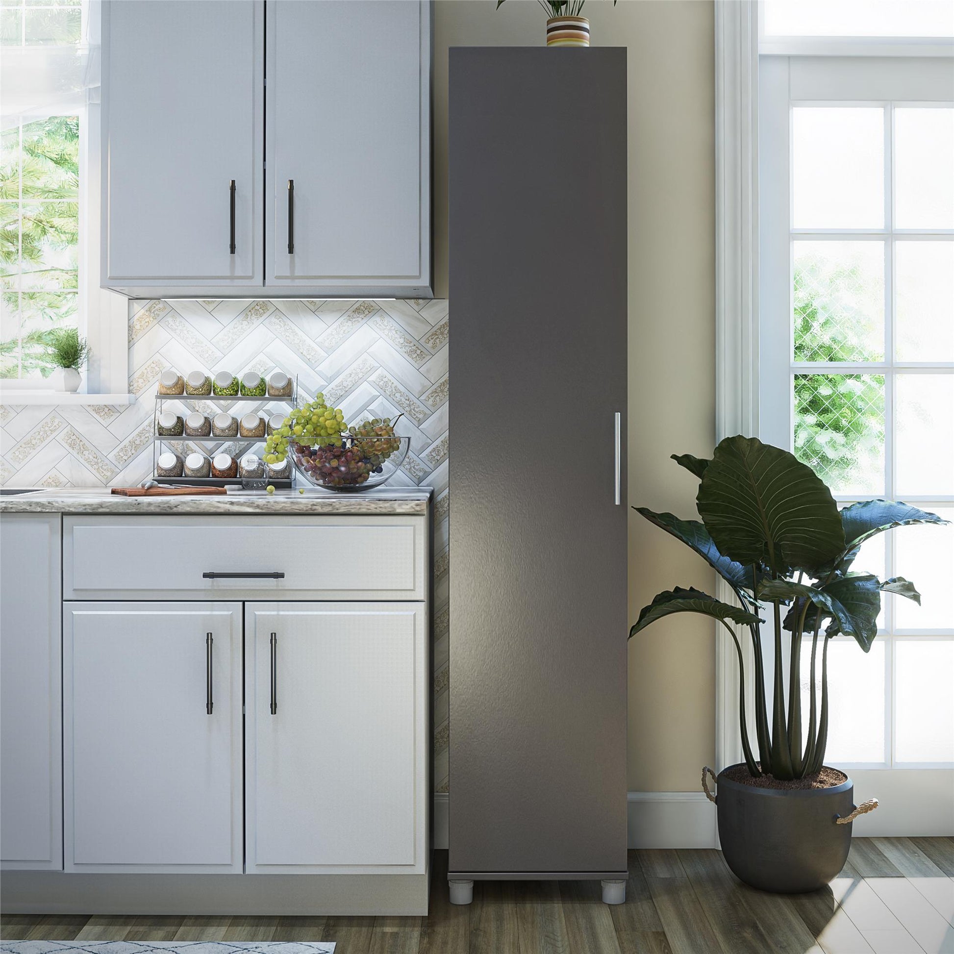 Camberly 16" Utility Storage Cabinet, Graphite Gray - Graphite Grey