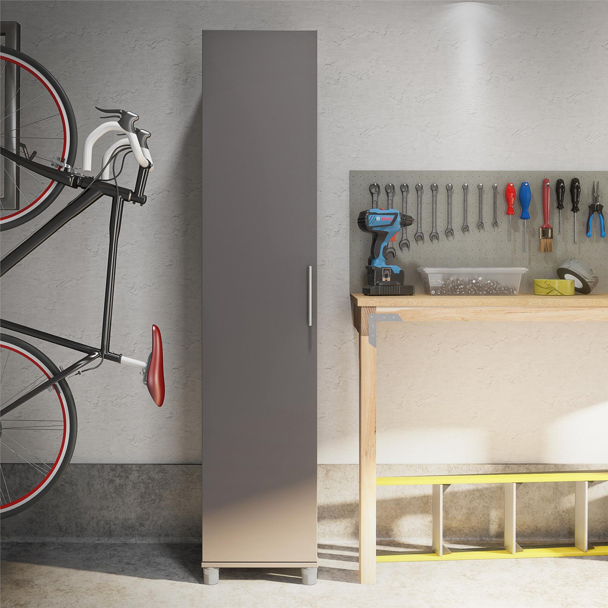 Camberly 16" Utility Storage Cabinet, Graphite Gray - Graphite Grey