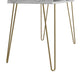 Athena Computer Desk with Storage - White marble