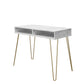 Athena Computer Desk with Storage - White marble