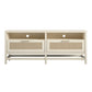 Lennon TV Stand for TVs up to 60 Inch with Faux Rattan and 2 Large Drawers - Ivory Oak
