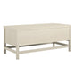Lennon Coffee Table with Faux Rattan and Sliding Door - Ivory Oak